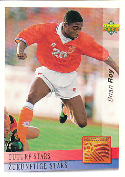 Brian Roy Netherlands Upper Deck World Cup 1994 Preview Eng/Ger Future Stars #136